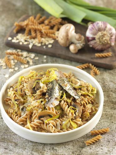 Prix engagé : Spirales aux sardines, champignons et poireaux Prix engagé : Spirales aux sardines, champignons et poireaux