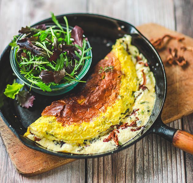 Omelette soufflée aux chanterelles Omelette soufflée aux chanterelles