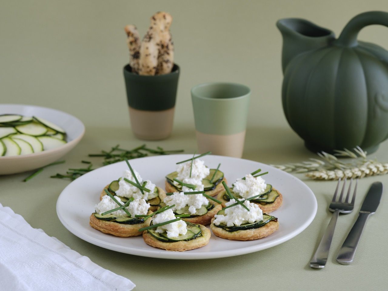 Tartelettes aux courgettes et au chèvre par La Lémance Tartelettes aux courgettes et au chèvre par La Lémance